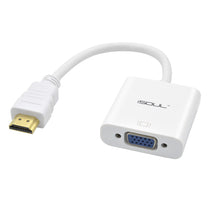 1080p HDMI to VGA Cable Video Converter Adapter for Laptop PC DVD HDTV PS4 White - Adapter - ISOUL	 - 1